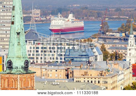 Riga. View of the River Daugava.