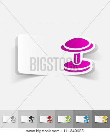 realistic design element. cufflink