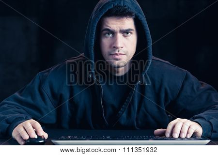 Young Cyber Warior In Hoody