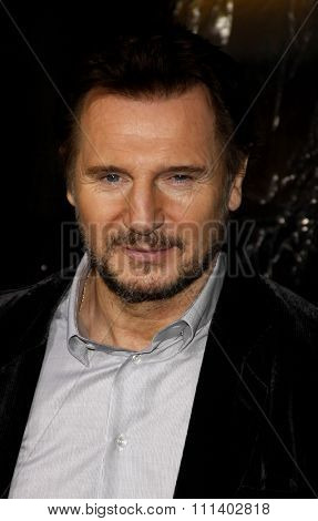 WESTWOOD, CALIFORNIA - Wednesday February 16, 2011. Liam Neeson at the Los Angeles premiere of 