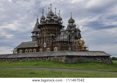 Traditional wooden Russian  church