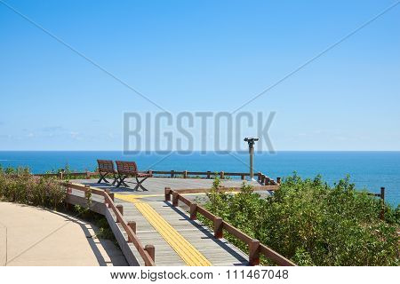 Two Benches And Binoculars