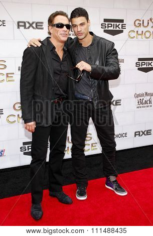 Jean-Claude Van Damme and Kristopher Van Varenberg at the 2012 Spike TV's Guys Choice Awards held at the Sony Studios in Culver City on June 2, 2012. 