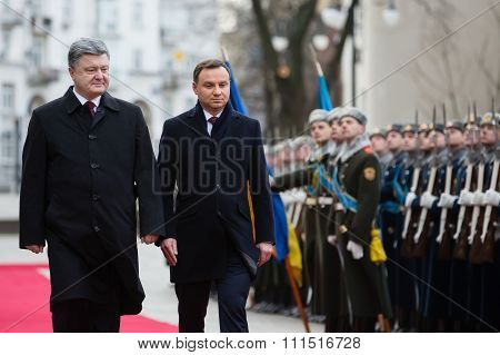Petro Poroshenko And Andrzej Duda. Meeting In Kiev.
