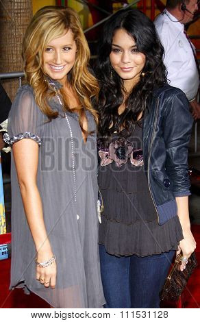 Ashley Tisdale and Vanessa Hudgens attend the DVD Release Premiere of 