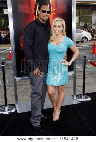 Hank Baskett and Kendra Wilkinson at the Los Angeles premiere of 'A Nightmare On Elm Street' held at the Grauman's Chinese Theatre in Hollywood on April 27, 2010.  