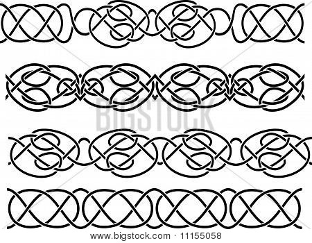 Celtic border seamless stencil set