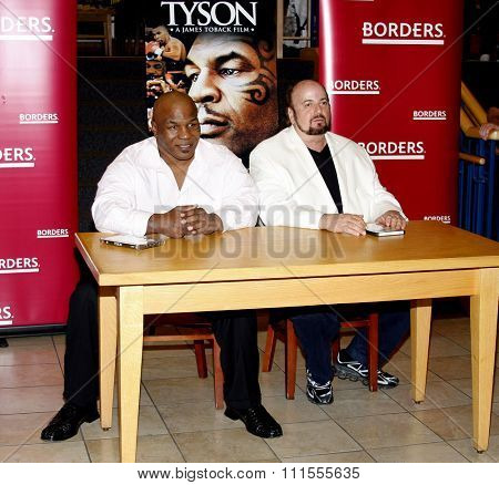 James Toback and Mike Tyson promotes the Blu-ray and DVD 'Tyson' held at the Borders in Hollywood, USA on August 18, 2009.