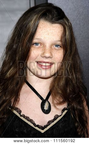 HOLLYWOOD, CA - DECEMBER 07, 2009: Stefania Owen at the Los Angeles premiere of 'The Lovely Bones' held at the Grauman's Chinese Theater in Hollywood, USA on December 7, 2009.