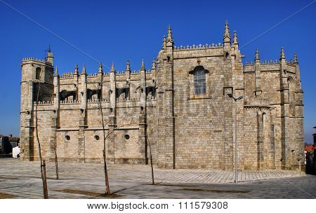 Old gothic style cathedral in Guarda