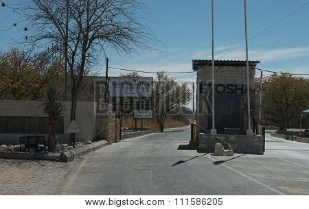 Access gateway to Etosha National Park South Africa