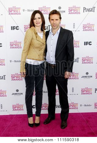 Alessandro Nivola and Emily Mortimer at the 2013 Film Independent Spirit Awards held at the Santa Monica Beach in Los Angeles, United States on February 23, 2013.