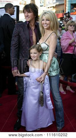 HOLLYWOOD, CALIFORNIA - June 13 2005. Richie Sambora, Heather Locklear and Ava Elizabeth Locklear attend at the 