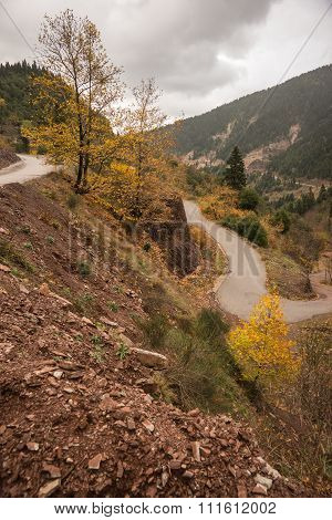 Scenic Mountain Autumn Landscape