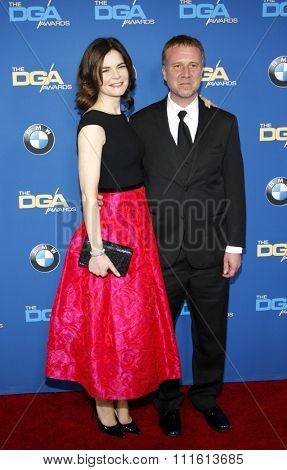 Betsy Brandt and Grady Olsen at the 66th Annual Directors Guild Of America Awards held at the Hyatt Regency Century Plaza in Los Angeles, USA on January 25, 2014.