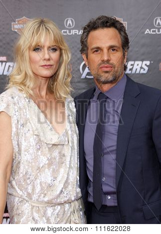 Sunrise Coigney and Mark Ruffalo at the Los Angeles premiere of 