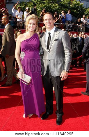 Drew Brees and Brittany Brees at the 2012 ESPY Awards held at the Nokia Theatre L.A. Live in Los Angeles, USA on July 11, 2012.