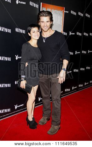 Sylvia Brindis and Johnny Wentworth at the Los Angeles Premiere of 