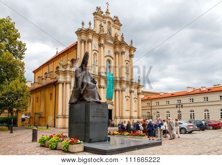 Warsaw. Monument to Cardinal Stefan Wyszynski.
