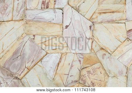 Closeup Brown Stone Bricks Wall Texture Background