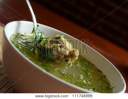 Hot chicken soup