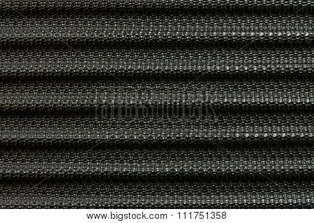 Closeup Surface Old Black Fiber At Luggage Texture Background