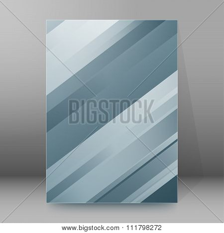 Gray Strip Steel Background Brochure Cover Page Layout