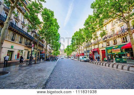 Beautiful sightseeing of the streets in Paris, France