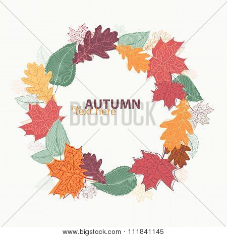 Autumn leaves wreath