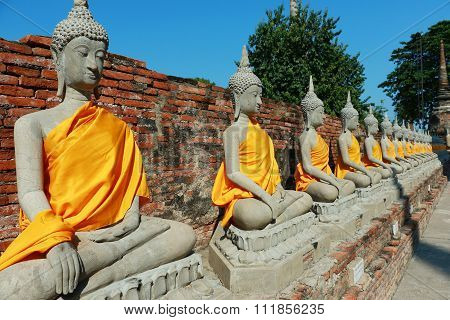 Wat Yai Chai Mongkhon Temple in Ayutthya, Thailand