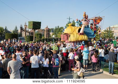 FRANCE, PARIS - 10 SEP, 2014: House of Alice in Wonderland in Disneyland.