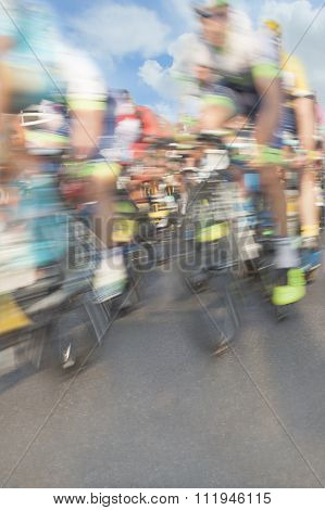 Cyclists, Motion Blur