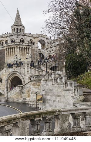 Budapest, Hungary - December 10, 2015: Fishermen's Bastion In Budapest, Hungary