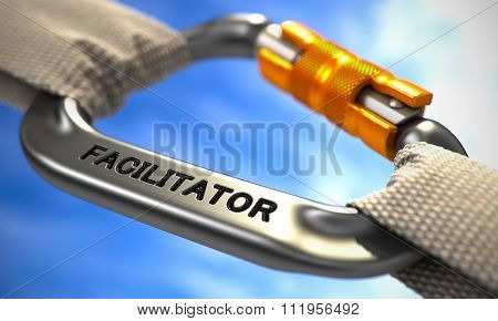 Chrome Carabine Hook with Text Facilitator.