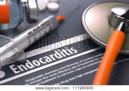 Diagnosis - Endocarditis. Medical Concept.