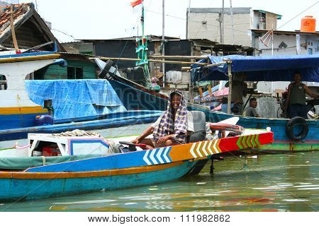 Urban slums, Jakarta, Indonesia