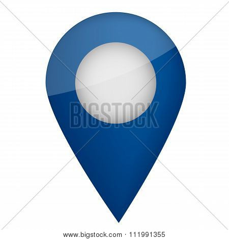Blue mark on map