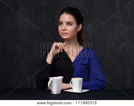 Portrait Of An Attractive Brunett