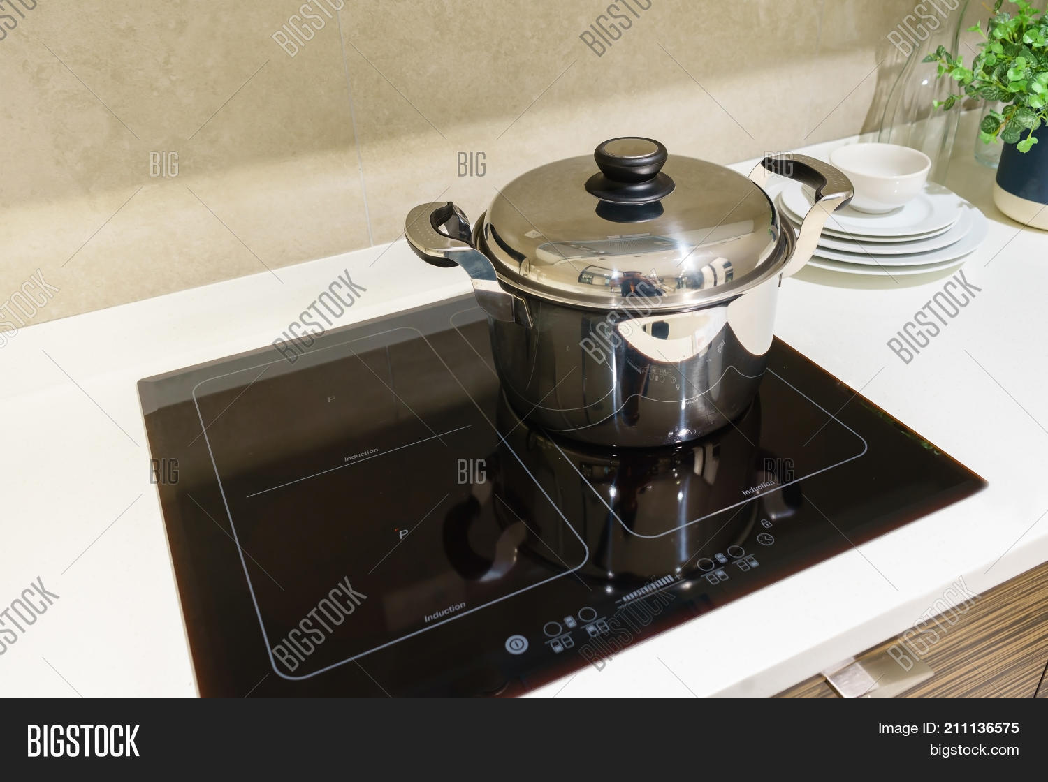 Metal Pot On Induction Image & Photo (Free Trial) Bigstock