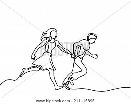 Happy Running Couple