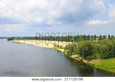 View on the river Dnieper in Ukraine