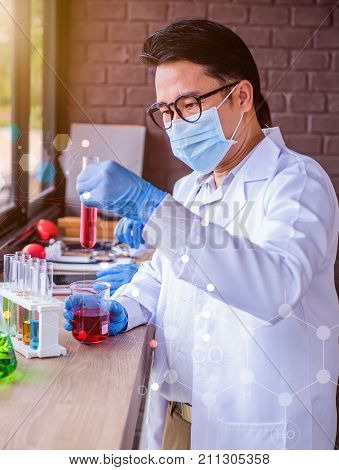 scientist working in science and chemical for health