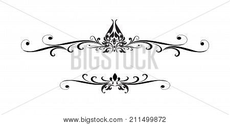Line Thai Black and white, The Arts of Thailand, Thai pattern background. Vector illustration