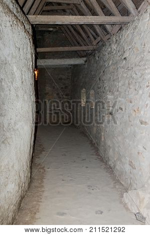 Passage  Under The Roof, Between The Protective Walls In The Fortified Church Prejmer In Prejmer Cit