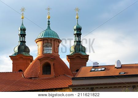 Church Of Saint Lawrence From Dientzenhofer, Prague, Czech Republic