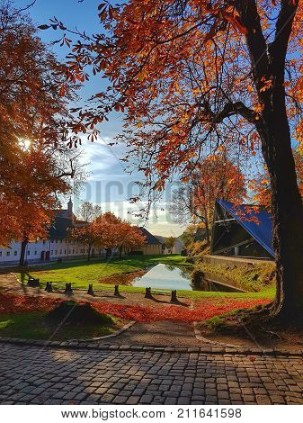 Beautiful sunset with scenery in Norway Oslo
