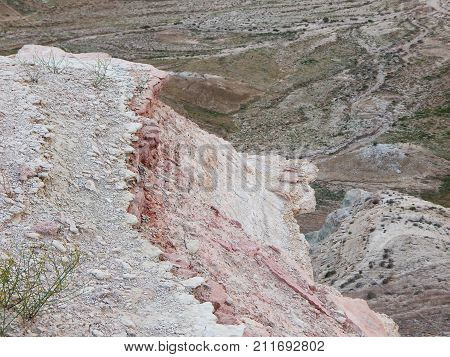 Pink Cliffs at sunset. Kazakhstan. Mangistau region.