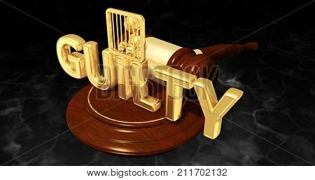Guilty Plea Concept The Original 3D Character Illustration Behind Bars