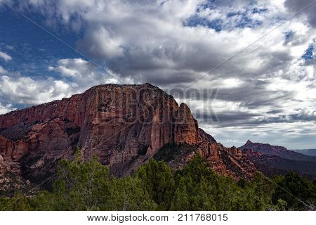 Kolob Canyons, part of Zion Nation Park, just after a storm.