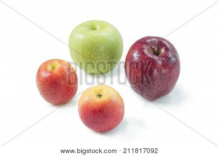 Apple variety apples isolatedon on white background